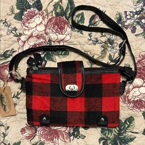 Plaid Red and Black Women's Bag